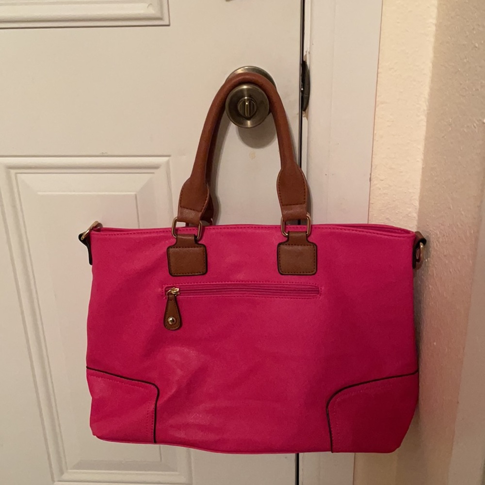Large tote new without tags. Pink with straps - Picture 2 of 7